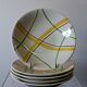 5 deep plates from Gien model "Sarabande" in good condition.