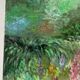 Flower garden and stream, signed