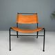 A. A. Dolleman Lounge Chair by Metz & Co, Mid-Century Leather & Metal