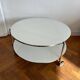 IKEA white glass coffee table by Ehlen Johansson, 1980s