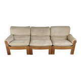 Canapé trois modules en alcantara beige