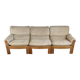 Three-module sofa in beige Alcantara