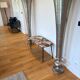 Calligaris bench in tropical patterned fabric