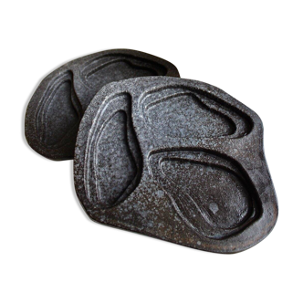 Bah oui small stoneware oyster plate
