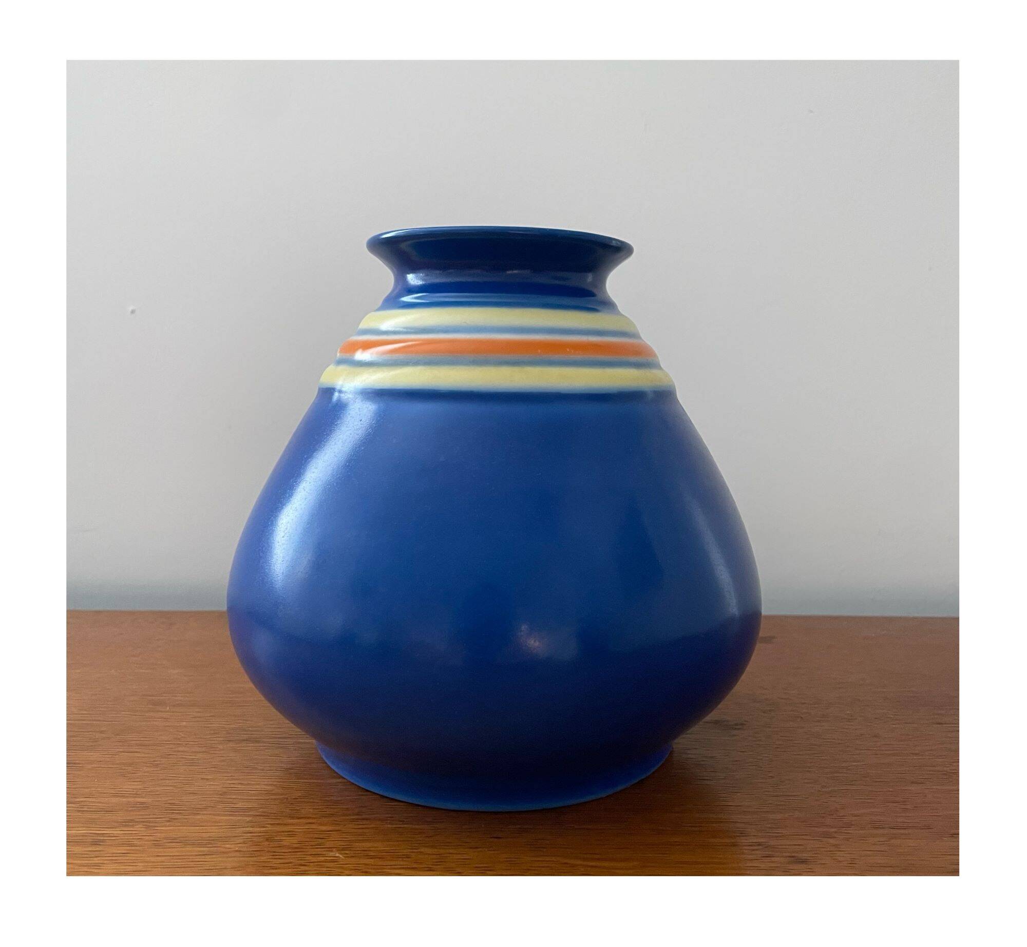 Glazed stoneware, ceramic vase, Art Deco style, Mosa Maastricht