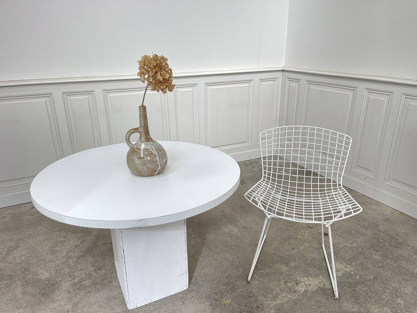 Vintage Eugène Lion stoneware vase