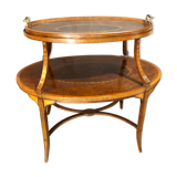 Old-fashioned tea table, 1920 in marquetry