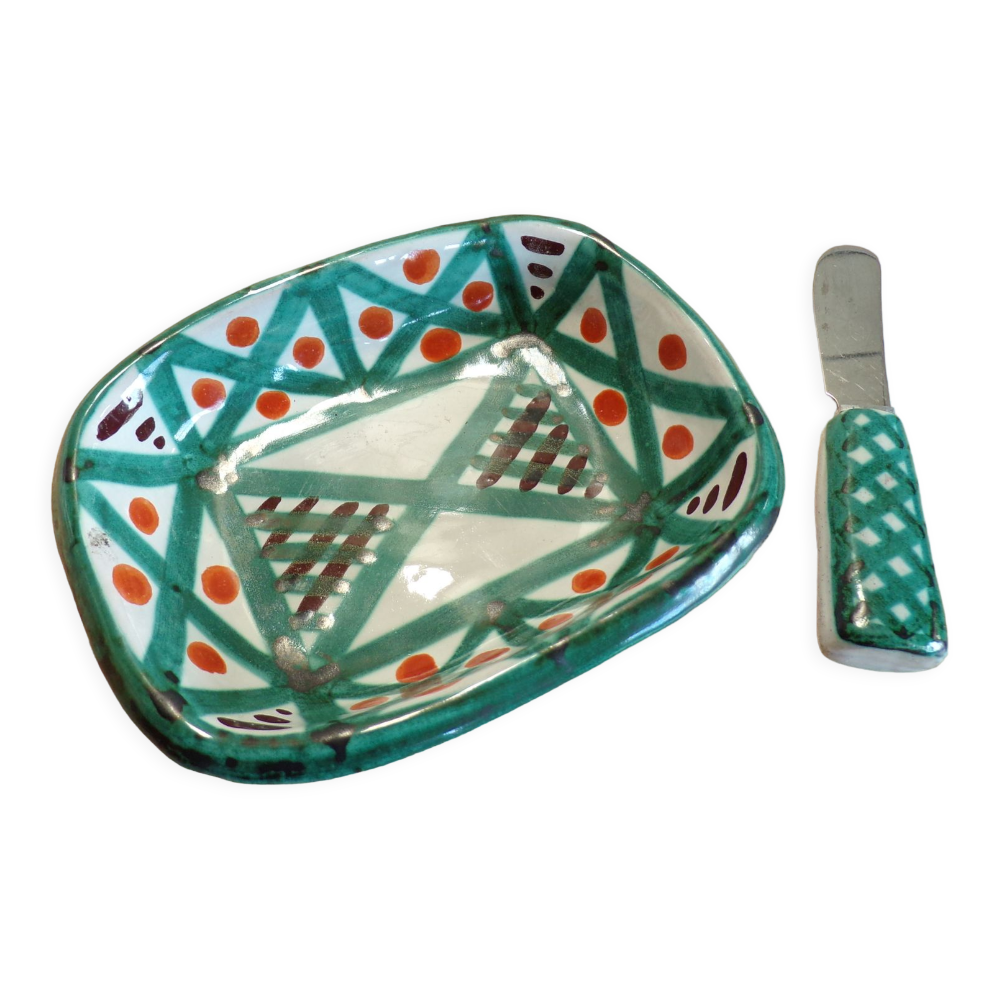 Ceramic butter cellar vallauris antoine fazzio