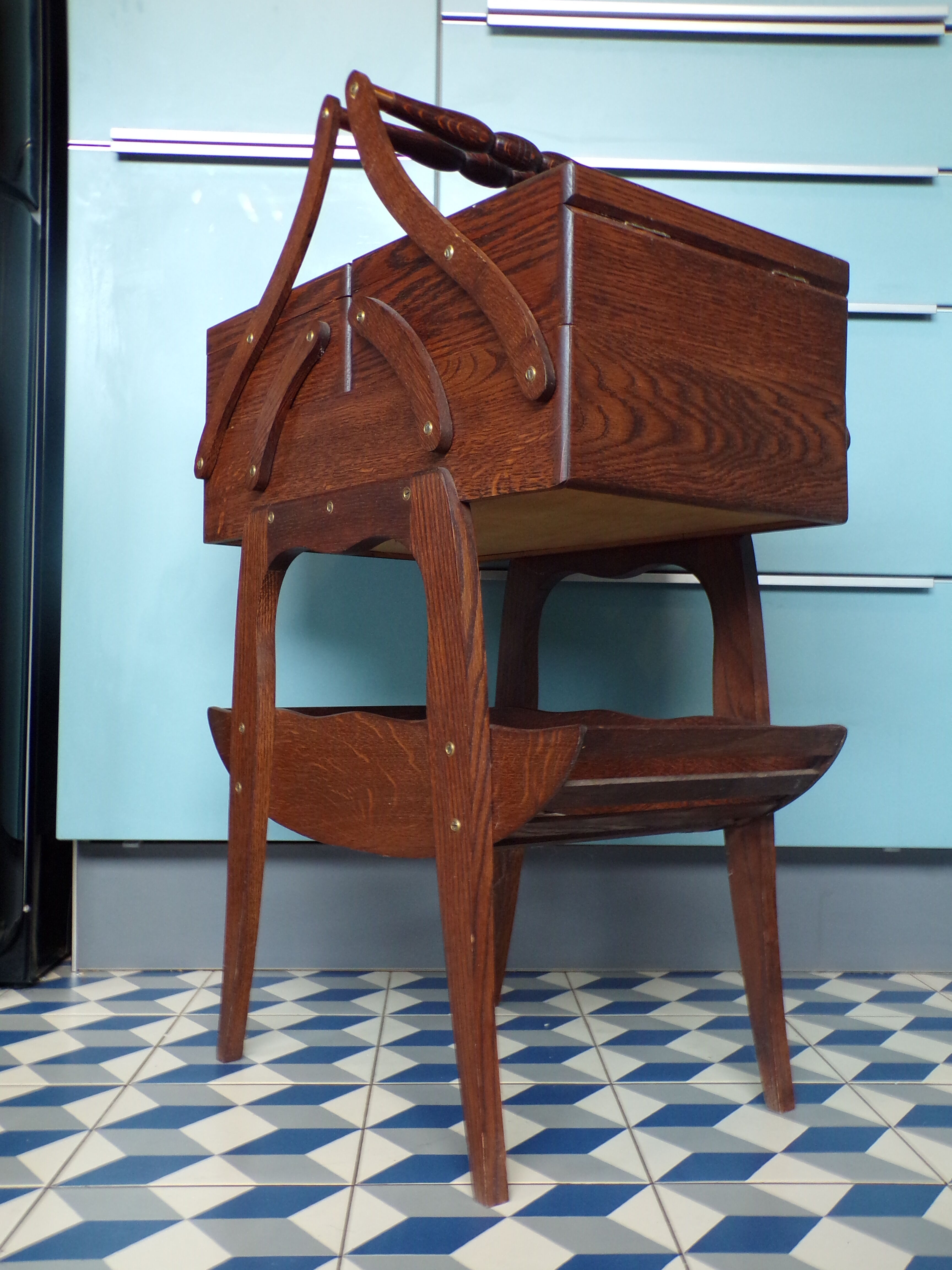 Vintage sewing worker