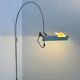 Vintage adjustable wall light, chrome and white lacquered metal, Italy 1970