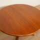 Vintage round dining table | extendable | teak | 121-173 cm
