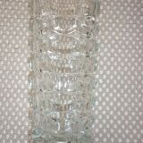 Art-deco faceted glass vase