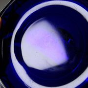 Antique cobalt glass and silver-plated metal bowl, Louis XVI style, circa 1900-1920.