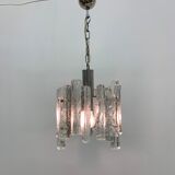 Hanging lamp in Frosted Ice Glass by J. T. Kalmar for Kalmar Franken KG, 1960s