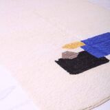 Berber rug in natural wool, size 150 x 250 cm, colorful patterns