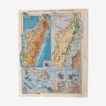 Carte de Madagascar de 1945