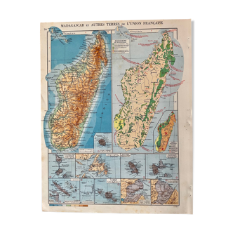 Carte de Madagascar de 1945