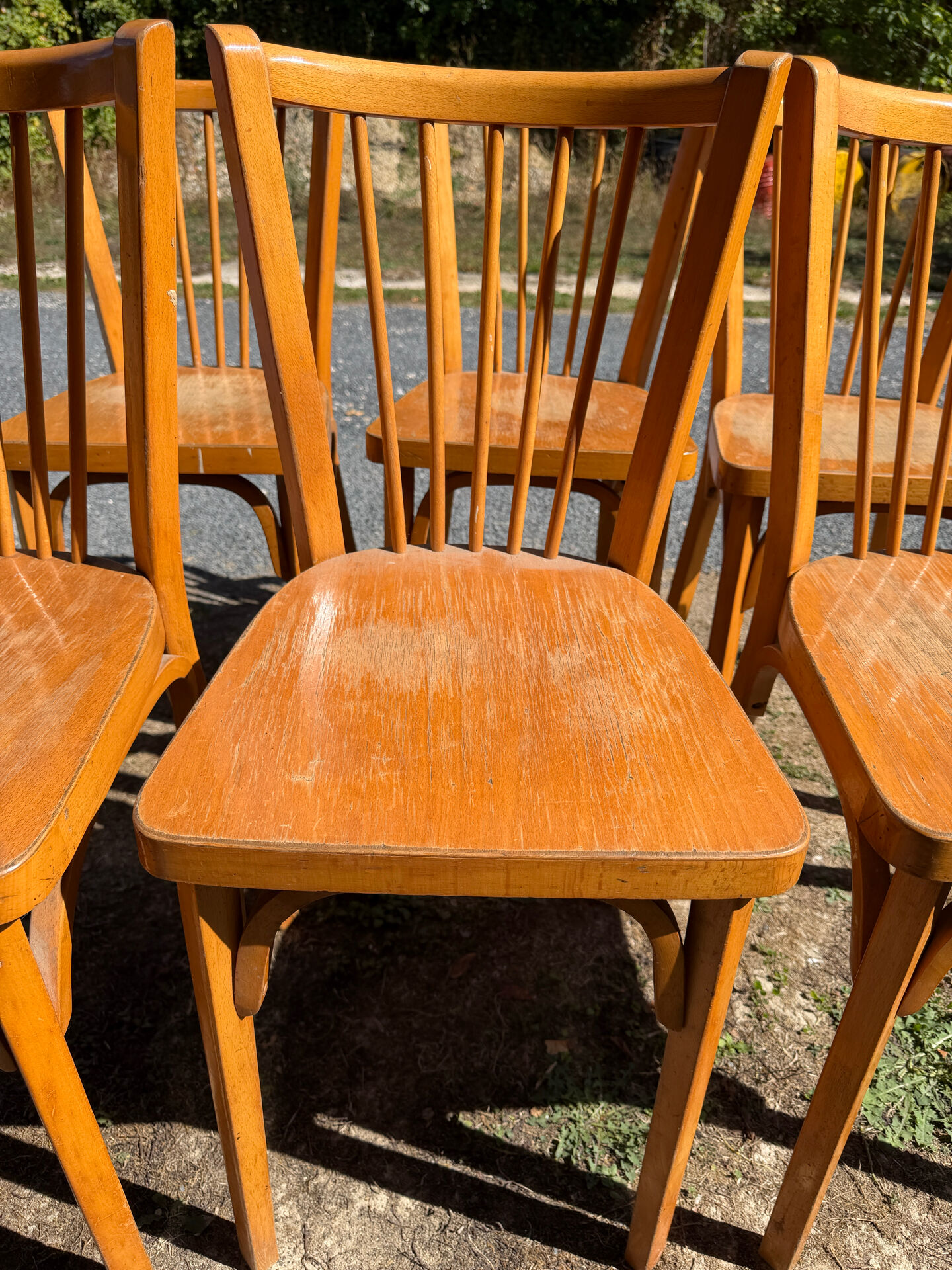 Lot de 6 chaises vintage en bois – Baumann
