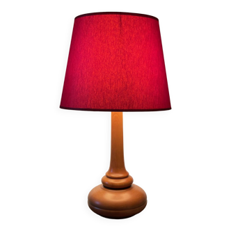 Lampe en bois tourné vintage