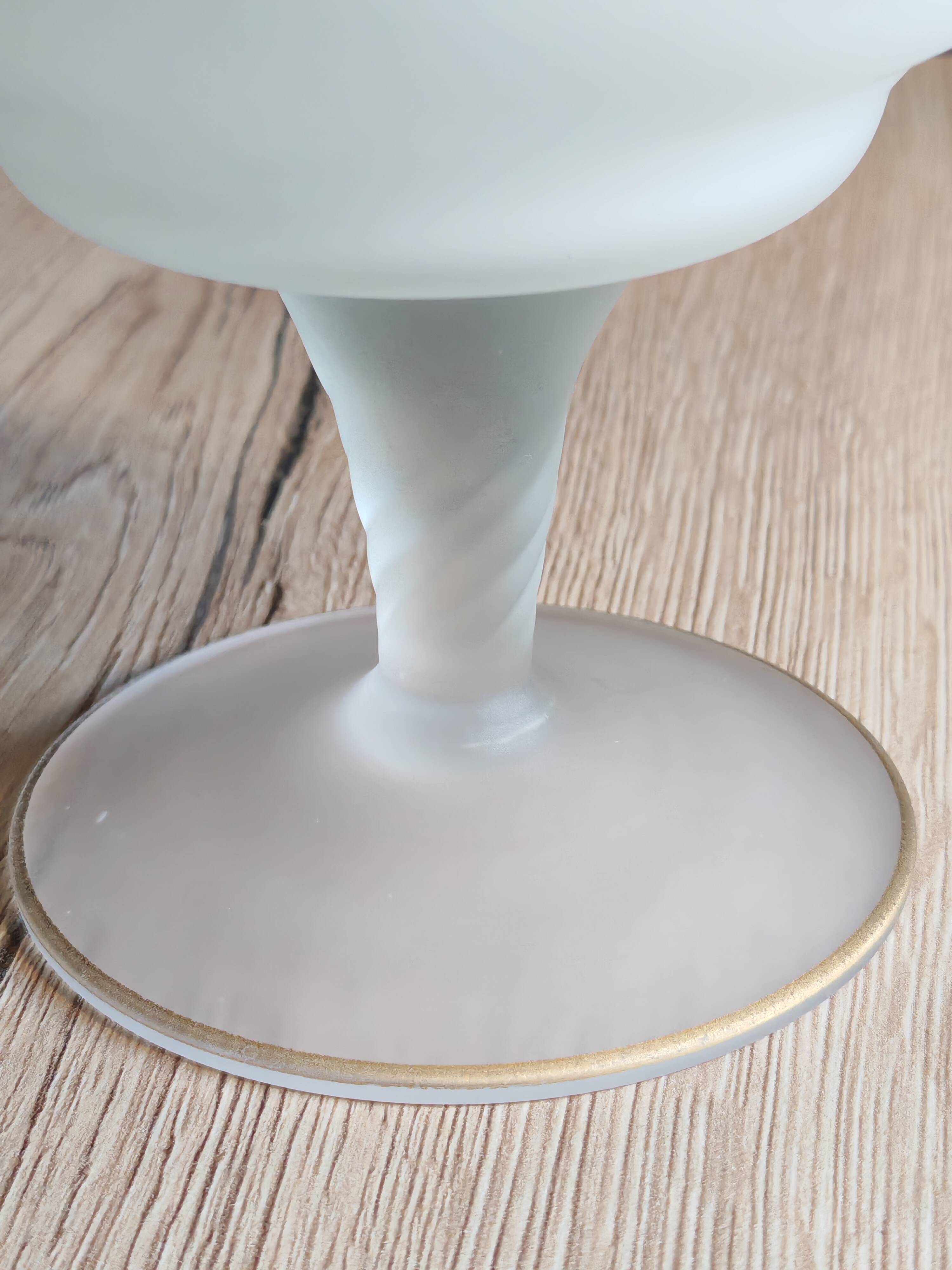 Vintage opaline glass footed bonbonnière