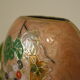 Vintage enamelled polychrome brass vase