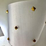 Double torch wall lamp red and gold rockabilly 1950