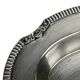 Oval metal silver-plated catchall with hallmarks from the early 20th century.