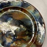 Set of 2 glazed earthenware plates