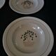 Series of four hollow plates Longwy 50s cherry blossoms