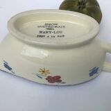 Mary Lou Digoin Sarreguemines sauce boat blue edge