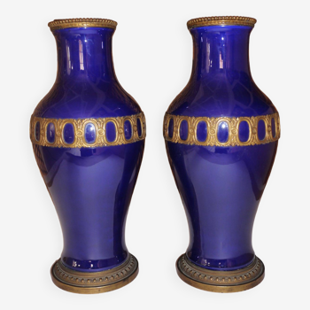 Paire de vases de Sèvres Art déco