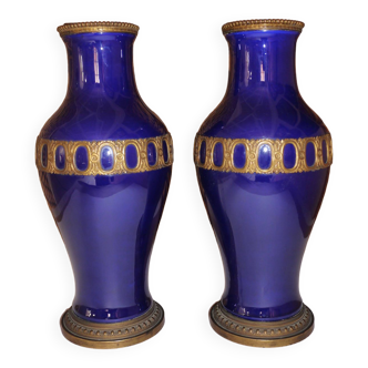 Paire de vases de Sèvres Art déco