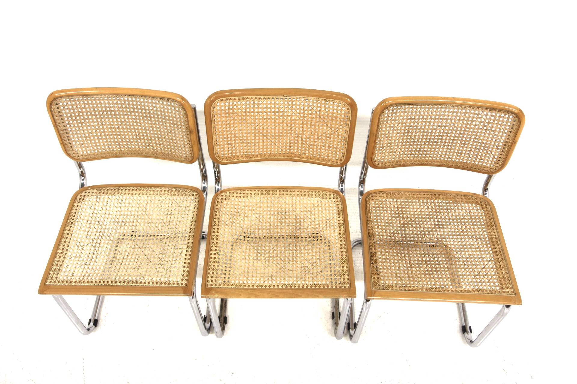 Set of 6 "B32" chairs, Marcel Breuer, Italy 1990
