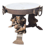 Jean Maurice Rothschild coffee table marble metal