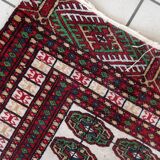 Handmade vintage Uzbek Bukhara rug 77cm x 128cm 1960s - 1С1175