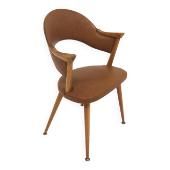 Scandinavian leatherette armchair, Sweden, 1960