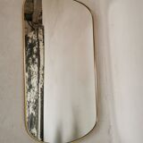 Gold edge mirror, vintage freeform 1970