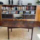 Scandinavian dining table in hexagonal rosewood 1960