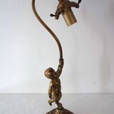 Art Deco brass cherub or angel lamp