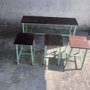 Vintage industrial benches and stools, set of 9, 1950s–1960s