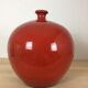 Vase red ceramic ball 25 x 22 cm