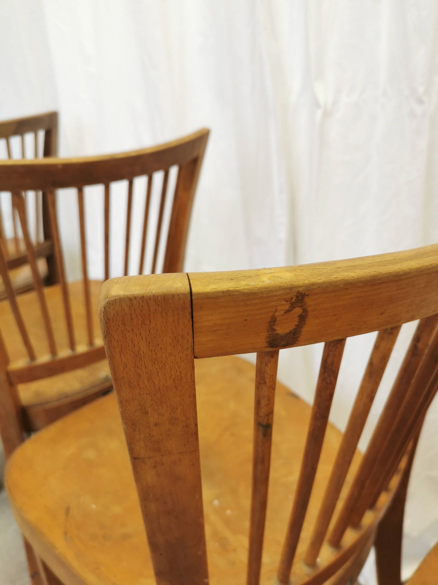 Vintage STOL Kamnik Wooden Dining Chair: 1960s Yugoslavia Bistro Style