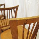 Vintage STOL Kamnik Wooden Dining Chair: 1960s Yugoslavia Bistro Style