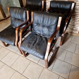 Rare set of 4 vintage design chairs from Finland by Asko.