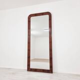 Grand miroir en bois massif hauteur 2 mètres des années 1940