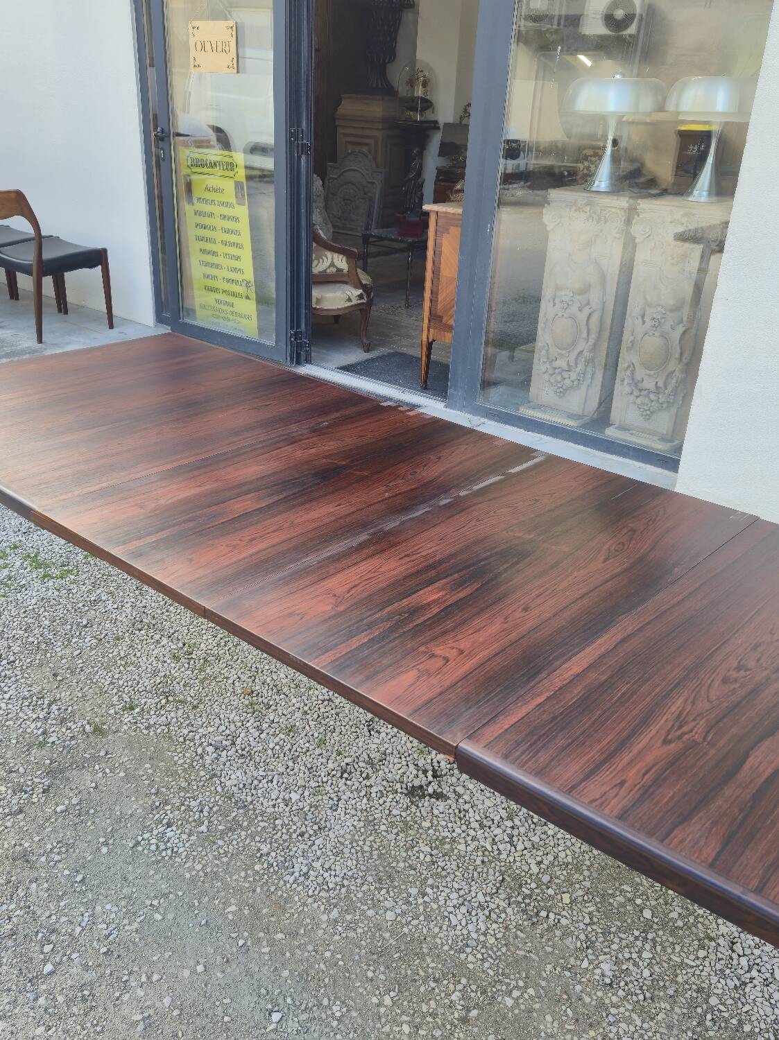 Scandinavian extendable table in Rio rosewood, 1960s