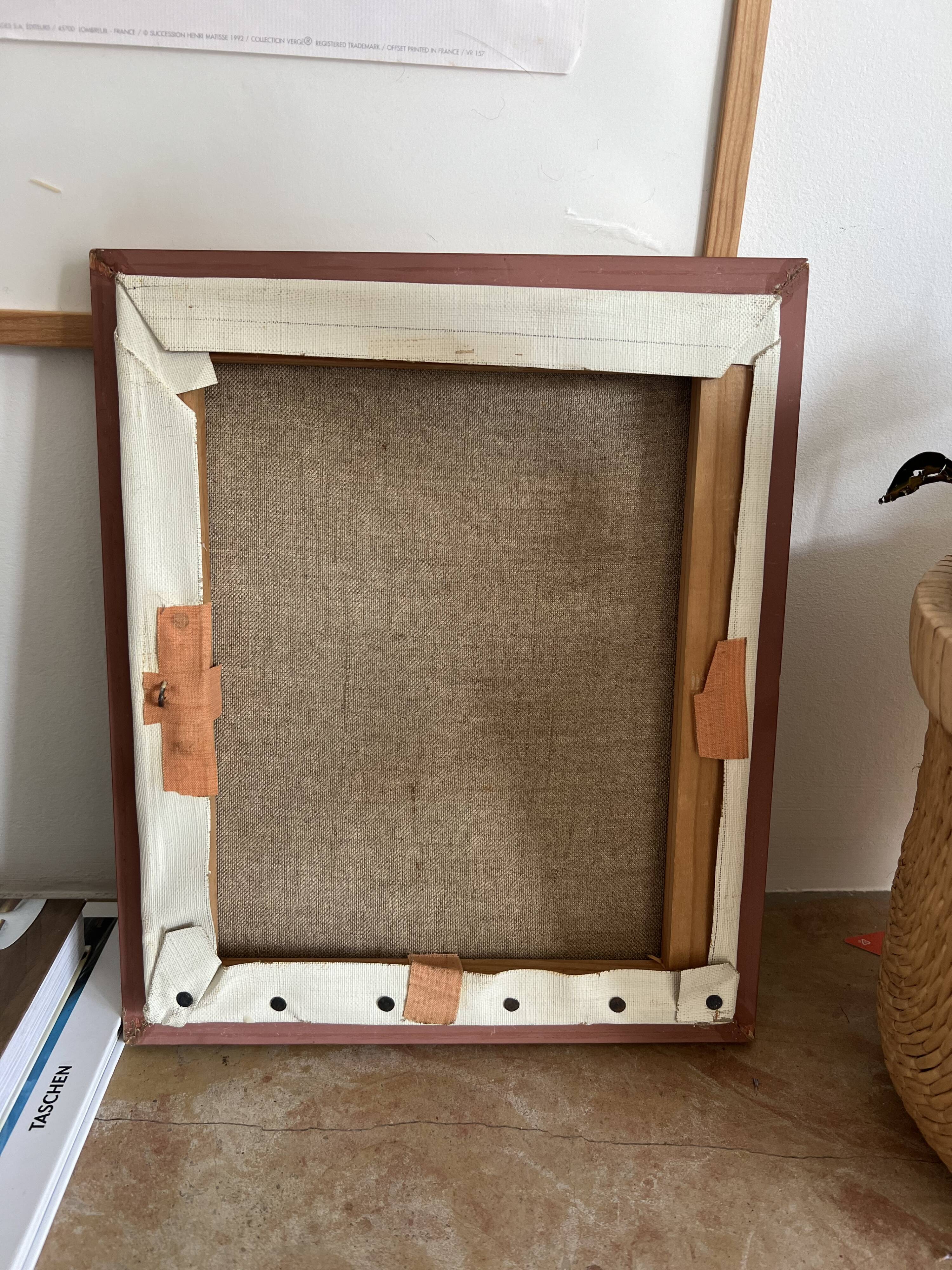 Painting painting with gilded frame, handmade, unique piece