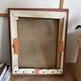 Painting painting with gilded frame, handmade, unique piece