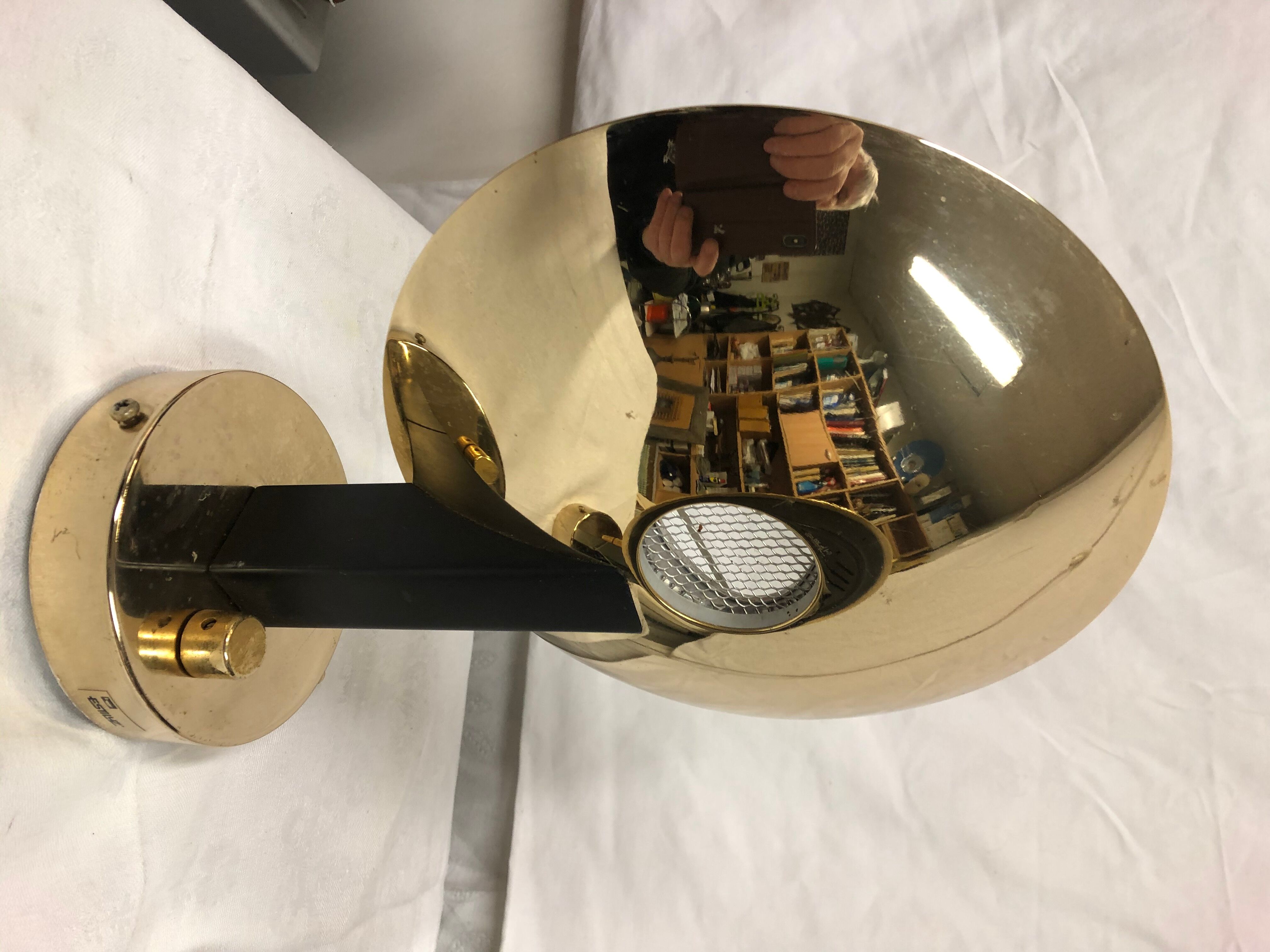 Pair of golden sconces from the 80s estiluz