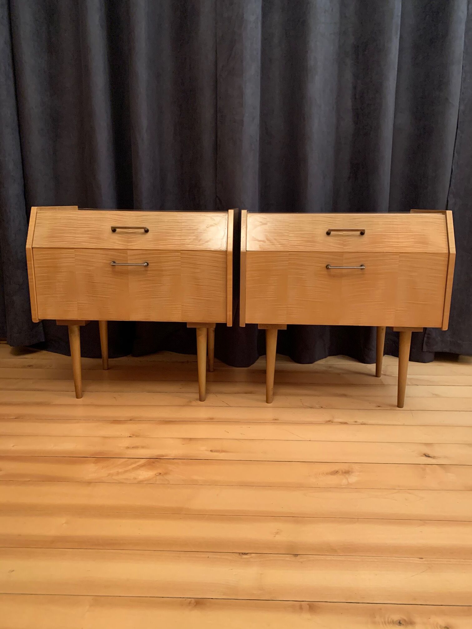 Pair of bedside tables, 70s